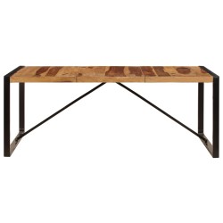 vidaXL Mesa de comedor de madera maciza de sheesham 200x100x75 cm 
