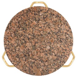 vidaXL Mesa de centro piedra real textura de mármol rojo 40x40x40 cm