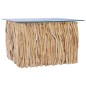 vidaXL Mesa de centro con superficie de vidrio teca maciza 66x66x40 cm vidaXL Mesa de centro con superficie de vidrio teca maciza 66x66x40 cm