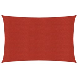 vidaXL Toldo de vela rojo HDPE 160 g/m² 2x5 m