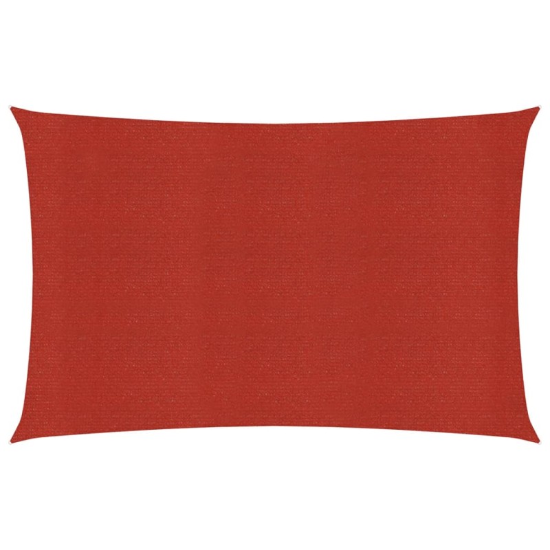 vidaXL Toldo de vela rojo HDPE 160 g/m² 2x5 m vidaXL Toldo de vela rojo HDPE 160 g/m² 2x5 m