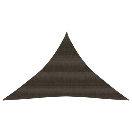 vidaXL Toldo de vela HDPE marrón 160 g/m² 2,5x2,5x3,5 m