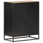vidaXL Aparador de madera de mango rugosa caña natural 60x35x75 cm