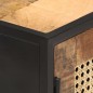 vidaXL Aparador de madera de mango rugosa caña natural 60x35x75 cm