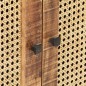 vidaXL Aparador de madera de mango rugosa caña natural 60x35x75 cm