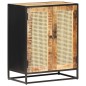 vidaXL Aparador de madera de mango rugosa caña natural 60x35x75 cm