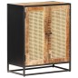 vidaXL Aparador de madera de mango rugosa caña natural 60x35x75 cm