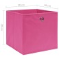 vidaXL Cajas de almacenaje 10 uds tela no tejida rosa 28x28x28 cm