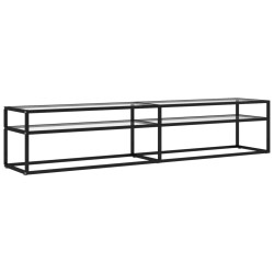 vidaXL Mueble para TV vidrio templado transparente 200x40x40,5 cm