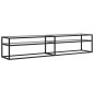 vidaXL Mueble para TV vidrio templado transparente 200x40x40,5 cm
