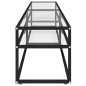 vidaXL Mueble para TV vidrio templado transparente 200x40x40,5 cm