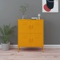vidaXL Armario de almacenamiento acero amarillo mostaza 80x35x101,5 cm