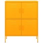 vidaXL Armario de almacenamiento acero amarillo mostaza 80x35x101,5 cm