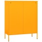 vidaXL Armario de almacenamiento acero amarillo mostaza 80x35x101,5 cm
