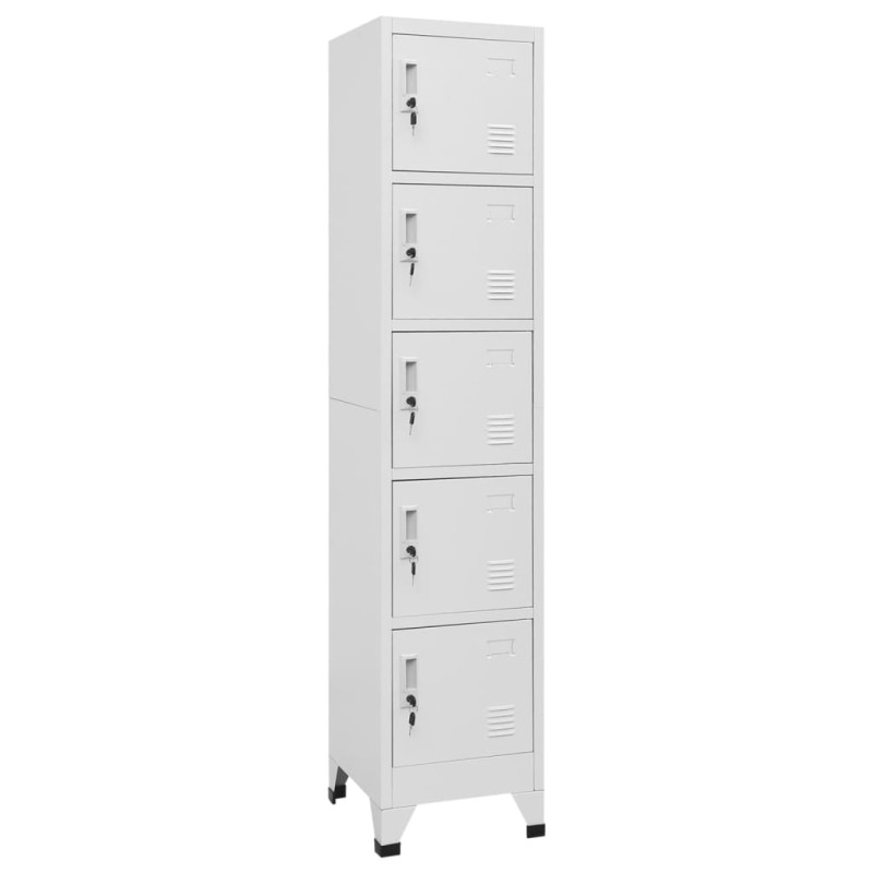 vidaXL Taquilla de acero gris claro 38x40x180 cm vidaXL Taquilla de acero gris claro 38x40x180 cm