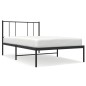 vidaXL Estructura de cama con cabecero metal negro 100x200 cm vidaXL Estructura de cama con cabecero metal negro 100x200 cm
