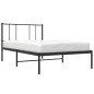 vidaXL Estructura de cama con cabecero metal negro 100x200 cm vidaXL Estructura de cama con cabecero metal negro 100x200 cm