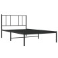 vidaXL Estructura de cama con cabecero metal negro 100x200 cm vidaXL Estructura de cama con cabecero metal negro 100x200 cm