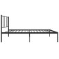 vidaXL Estructura de cama con cabecero metal negro 100x200 cm vidaXL Estructura de cama con cabecero metal negro 100x200 cm