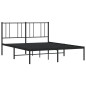vidaXL Estructura de cama con cabecero metal negro 150x200 cm vidaXL Estructura de cama con cabecero metal negro 150x200 cm