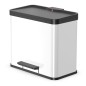 Hailo Cubo de basura pedal Oko Trio Plus TamañoL 3x9 L blanco 0633-230 Hailo Cubo de basura pedal Oko Trio Plus TamañoL 3x9 L blanco 0633-230