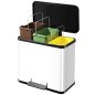 Hailo Cubo de basura pedal Oko Trio Plus TamañoL 3x9 L blanco 0633-230 Hailo Cubo de basura pedal Oko Trio Plus TamañoL 3x9 L blanco 0633-230