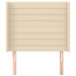 vidaXL Cabecero con orejas de tela color crema 93x16x118/128 cm vidaXL Cabecero con orejas de tela color crema 93x16x118/128 cm