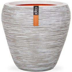 Capi Jarrón Nature Rib cónico marfil 42x38 cm KOFI362 