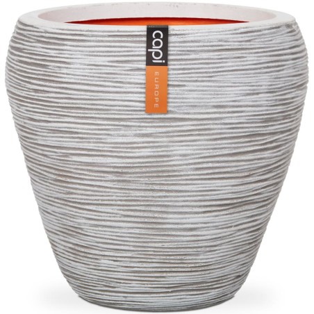 Capi Jarrón Nature Rib cónico marfil 42x38 cm KOFI362 