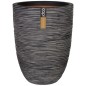 Capi Jarrón Nature Rib elegante bajo gris antracita 36x47 cm KOFZ782 Capi Jarrón Nature Rib elegante bajo gris antracita 36x47 cm KOFZ782
