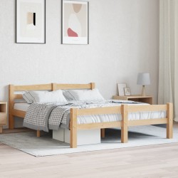 vidaXL Estructura de cama de madera maciza de pino 120x200 cm