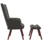 vidaXL Sillón de relax con taburete terciopelo gris oscuro vidaXL Sillón de relax con taburete terciopelo gris oscuro