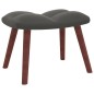 vidaXL Sillón de relax con taburete terciopelo gris oscuro vidaXL Sillón de relax con taburete terciopelo gris oscuro
