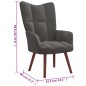 vidaXL Sillón de relax con taburete terciopelo gris oscuro vidaXL Sillón de relax con taburete terciopelo gris oscuro
