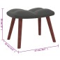 vidaXL Sillón de relax con taburete terciopelo gris oscuro vidaXL Sillón de relax con taburete terciopelo gris oscuro