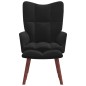 vidaXL Sillón de relax con taburete terciopelo negro