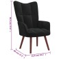 vidaXL Sillón de relax con taburete terciopelo negro