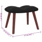 vidaXL Sillón de relax con taburete terciopelo negro