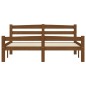 vidaXL Estructura de cama madera maciza pino marrón miel 120x200 cm