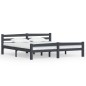 vidaXL Estructura de cama madera maciza pino gris oscuro 180x200 cm vidaXL Estructura de cama madera maciza pino gris oscuro 180x200 cm