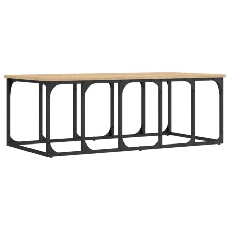 vidaXL Mesa de centro madera de ingeniería roble Sonoma 100x50x35,5 cm
