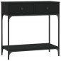 vidaXL Mesa consola madera de ingeniería negro 75x34,5x75 cm vidaXL Mesa consola madera de ingeniería negro 75x34,5x75 cm