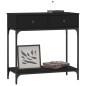 vidaXL Mesa consola madera de ingeniería negro 75x34,5x75 cm vidaXL Mesa consola madera de ingeniería negro 75x34,5x75 cm