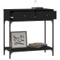 vidaXL Mesa consola madera de ingeniería negro 75x34,5x75 cm vidaXL Mesa consola madera de ingeniería negro 75x34,5x75 cm