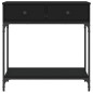 vidaXL Mesa consola madera de ingeniería negro 75x34,5x75 cm vidaXL Mesa consola madera de ingeniería negro 75x34,5x75 cm