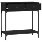 vidaXL Mesa consola madera de ingeniería negro 75x34,5x75 cm vidaXL Mesa consola madera de ingeniería negro 75x34,5x75 cm