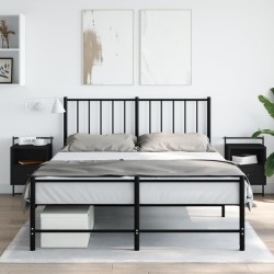 vidaXL Mesitas de noche de pared 2 unidades negro 40x30x61 cm