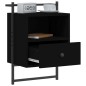 vidaXL Mesitas de noche de pared 2 unidades negro 40x30x61 cm