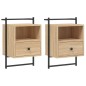 vidaXL Mesitas de noche de pared 2 uds roble Sonoma 40x30x61 cm vidaXL Mesitas de noche de pared 2 uds roble Sonoma 40x30x61 cm
