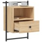 vidaXL Mesitas de noche de pared 2 uds roble Sonoma 40x30x61 cm vidaXL Mesitas de noche de pared 2 uds roble Sonoma 40x30x61 cm